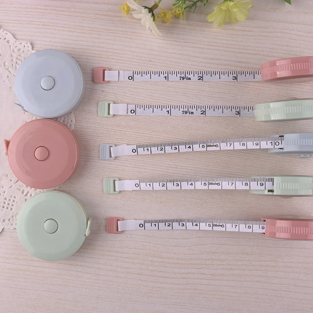 200cm/79inch Retractable Tape Measure Cm Inch Tape Measure Body Measuring for Body Fabric Sewing Tailor Cloth Waist tape measure measuring tape
