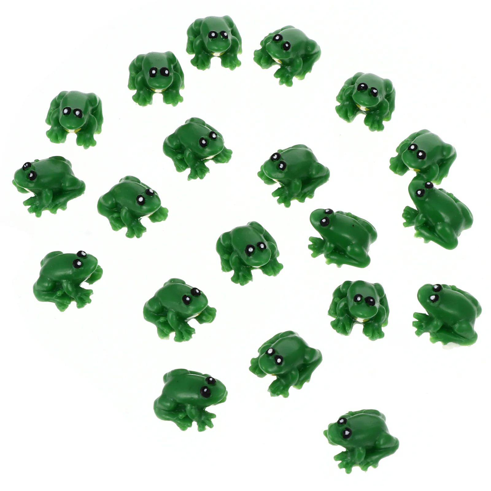 

20 Pcs Resin Frog Micro Landscape Ornament Tabletop Adornment Cake Frogs Statue