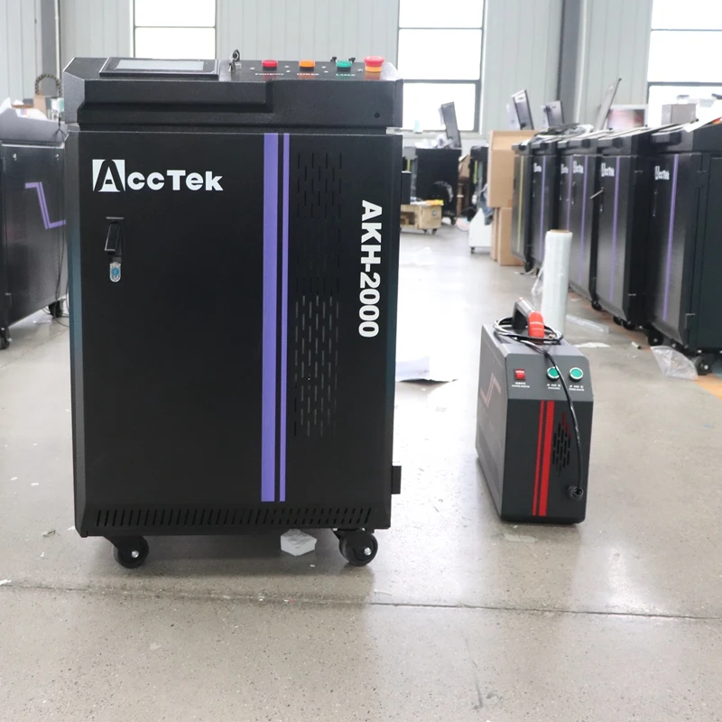 For Galvanized Sheet/ Iron Plate/ Steel Plates 2KW Handheld Fiber Laser Welding Machine AKH-2000 in Stock 3