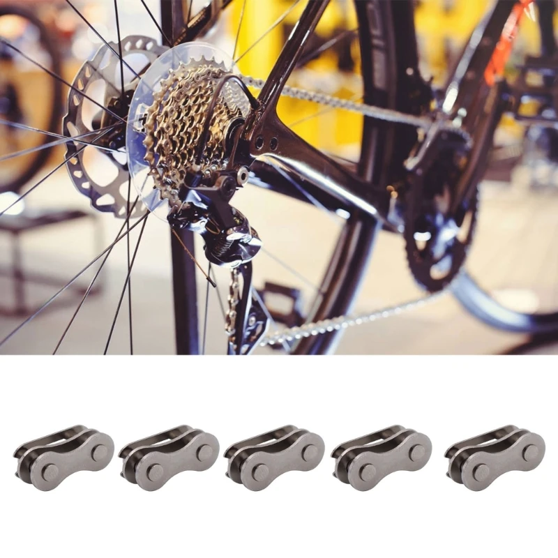 

5Pcs Chain Connectors Lock Quick Links Road Bike Buckle Joint Buckle Link Connectors for Single Speed