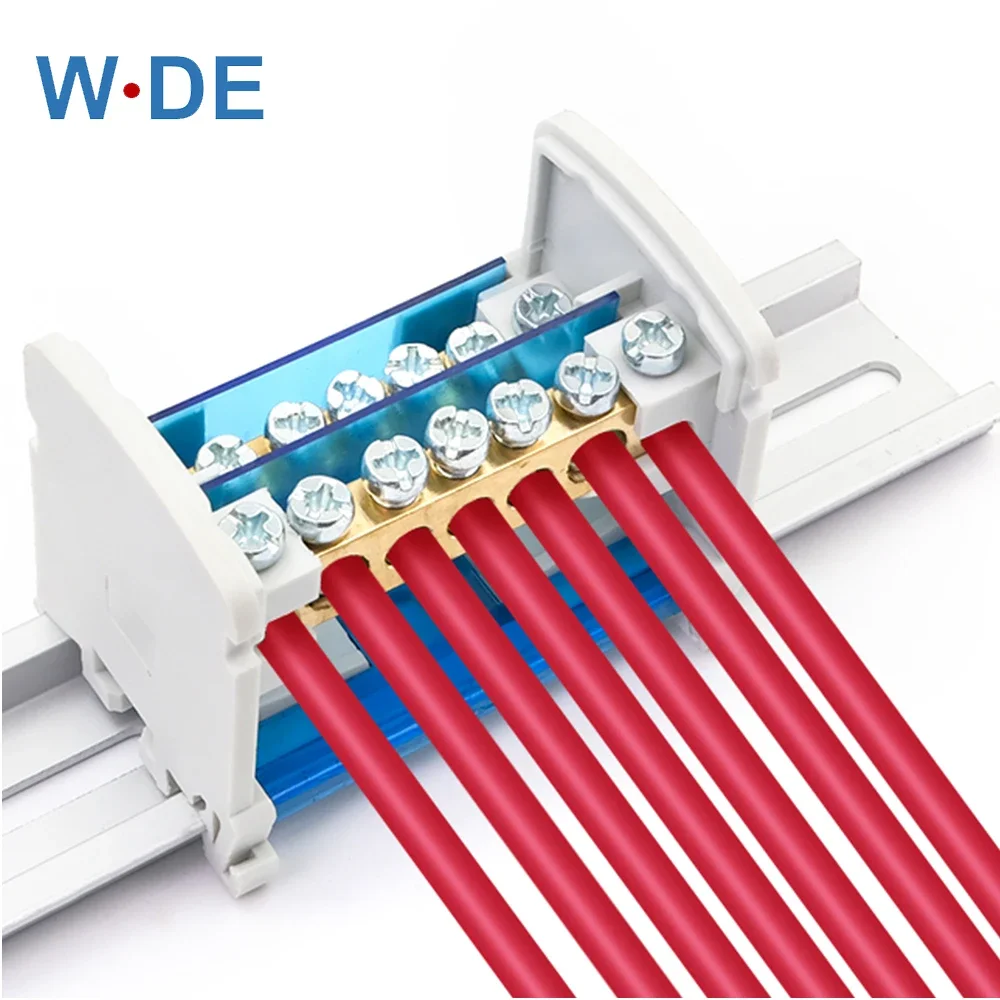 1 Pc Din Rail Terminal Block WDH207 Power Distribution Box Modular Screw Connection Block Universal Electric Wire Junction Box din rail terminal block