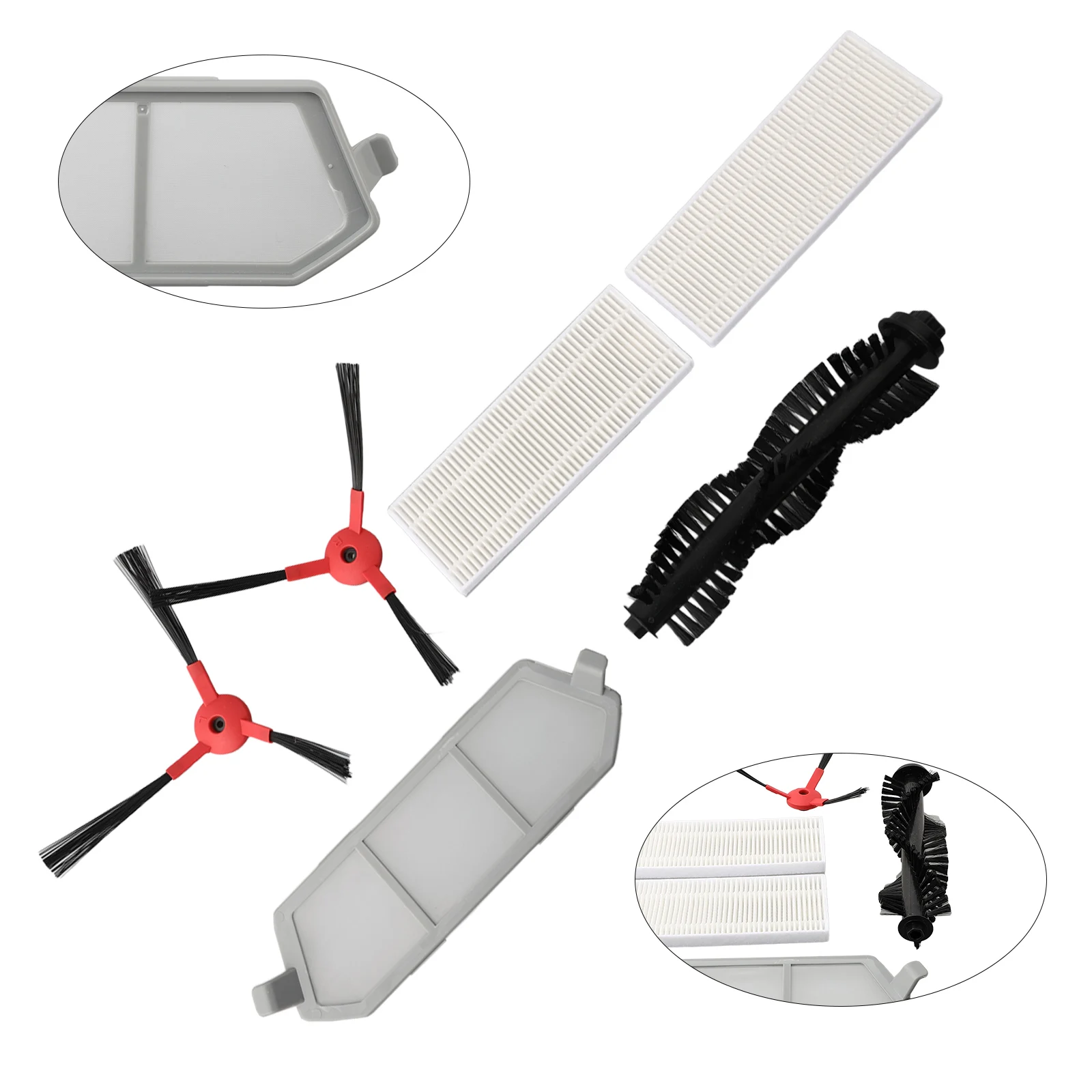 

Комплект фильтров для робота-пылесоса Airrobo P10, роликовая основная и боковая щетки, Сменные аксессуары