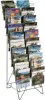 20 Tiered Black Wire Magazine Rack,Free Standing Floor Fixture with 20 Stacked Pockets,for office,livingrom,home 1