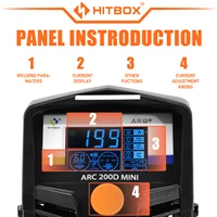 HITBOX Cutter Welding Machine 2 in 1 ARC MMA TIG-lift Welder ARC200D MINI IGBT Inverter LED Digital Display Protable For Home 2