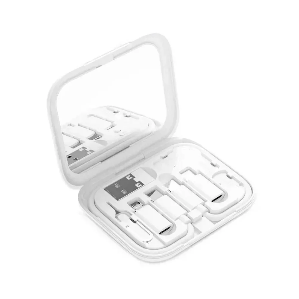 60W USB Type C To USB C Cable 4 In 1 Mini Data Cable Set Storage Box Fast Charging Charger Mobile Phone Holder For Xiaomi Huawei