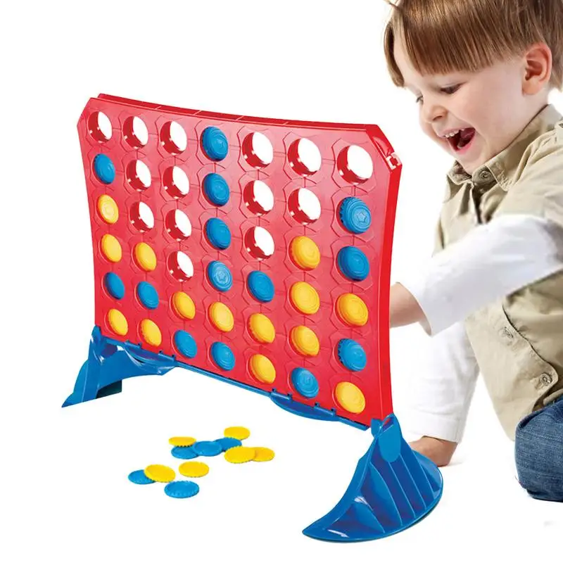 

Connect In A Line Board Game Kids Educational Toys Foldable Family Travel Fun Line Up Row Board Puzzle Toys Classic Games