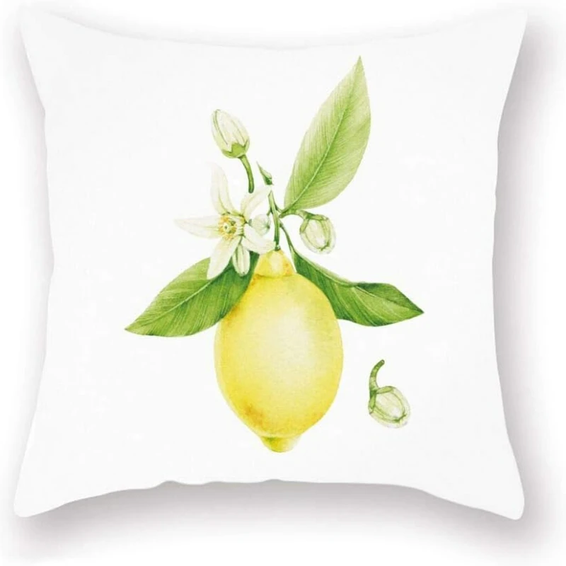 Yellow Lemon Decorative Pillow Covers Super Soft Cushion Cover Nice Gift Indoor Outdoor Home Chair Car Bedroom Decor Pillowcase