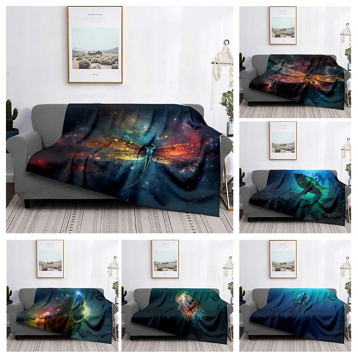 

Home decoration plush Sofa blanket Colorful Animal Bedspread on the bed anime fluffy soft blankets thick blanket for winte