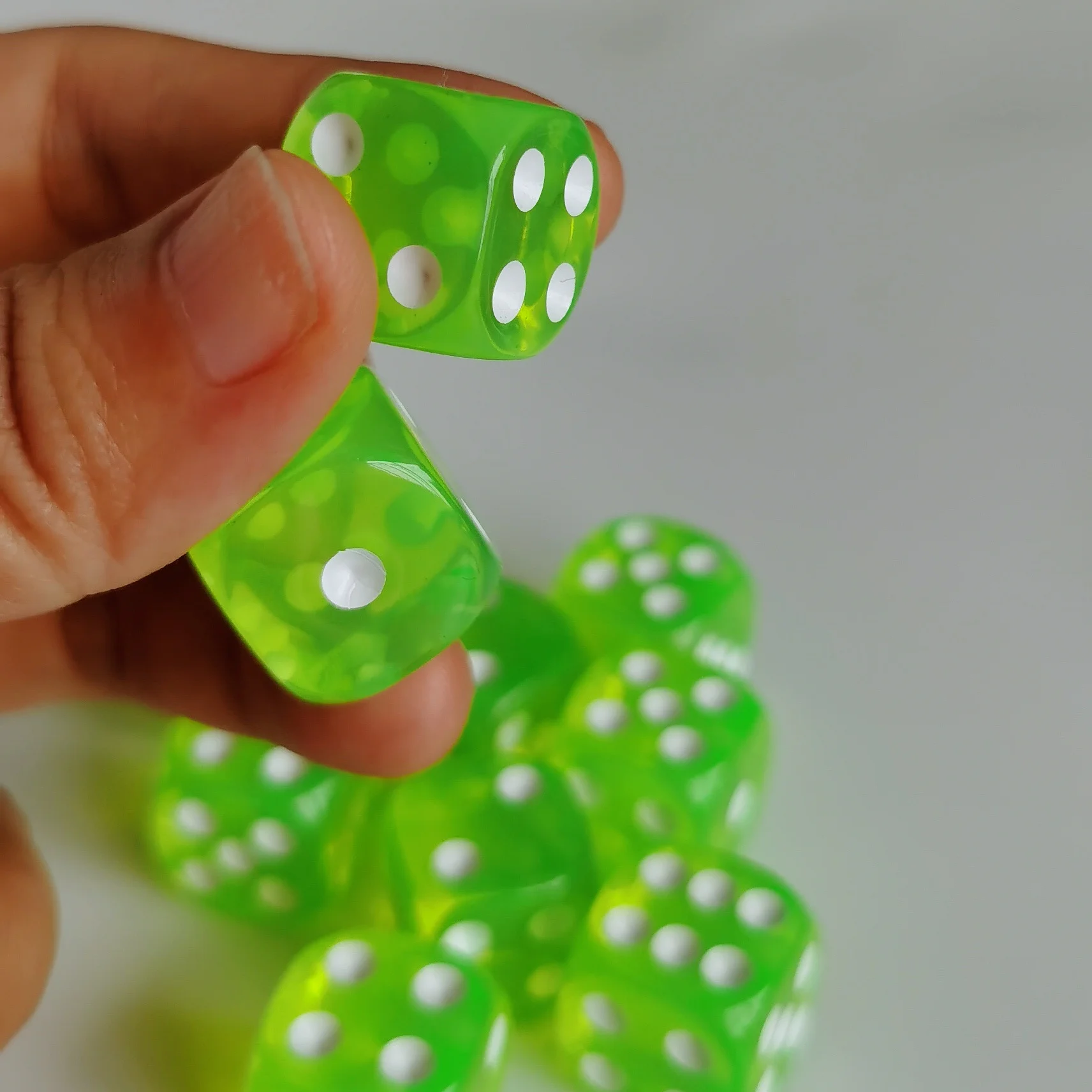 D6 Dice Acrylic 6 Faces 10pc/lot for Game Dice Dice Set Acrylic Dice