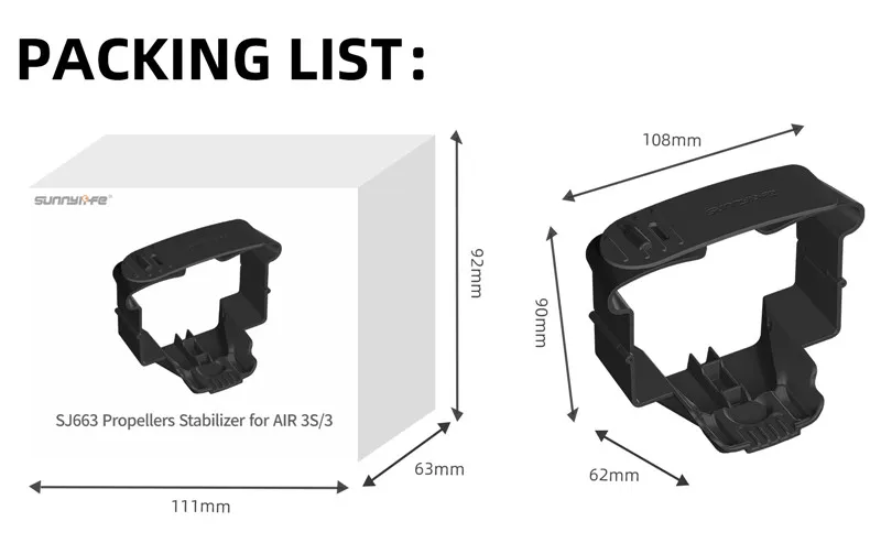Description Picture 5 of itemPropeller Holder For DJI Air 3S Propeller Stabilizer Props Fixed Protector Prop Blade Strap Guard for Air 3 Drone Accessories