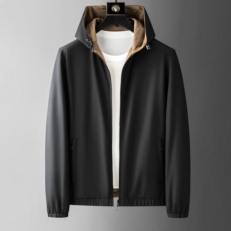 JSBD~Collection of luxury tastings! Tencel wool lining reversible wear functional men's casual hooded jacket jacket