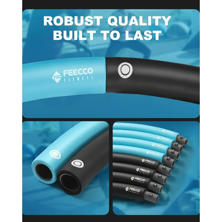 Weighted Fitness Hoop, 8 Detachable Sections for Weight Loss 4.2LB