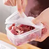 3Pcs Sealed Storage Box Transparent Kitchen Organizer Fridge Fruit Meat Freezing Sorting Sealing Boxes Sealed Food Storage Case 2