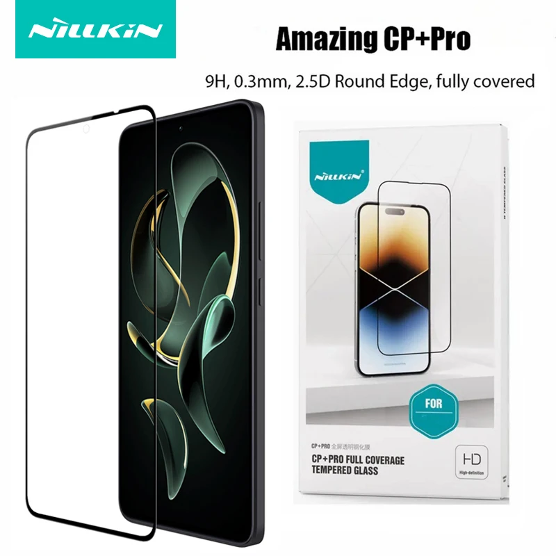 

Закаленное стекло Nillkin CP + Pro для Xiaomi 13T PRO, Взрывозащищенная ультратонкая пленка на весь экран с полным покрытием клея для Redmi K60 Ultra