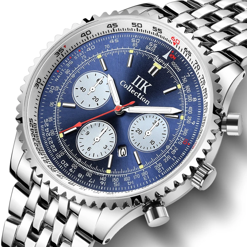 

2024 New Design Business Men Luxury Watches Stainless Steel Quartz Wrsitwatches Male Auto Date Clock Luminous Relogio Masculino