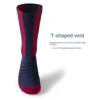 Nouveau 1 paire de chaussettes d'équipe de football, chaussettes de sport respirantes à fond de serviette épaisse pour entraînement antidérapant pour adultes 2