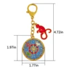 Feng Shui The 4 Elements Cross With Monkey Keychain Wealth and Creativity Amulet Key Chain 2