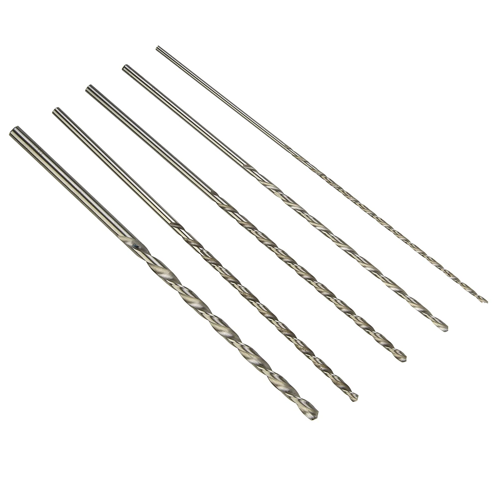 Set di punte da trapano Extra lunghe da 5 pezzi 2 3 3.5 4 5mm Multi utensili in metallo in acciaio ad alta velocità per parti di macchine utensili in alluminio e rame