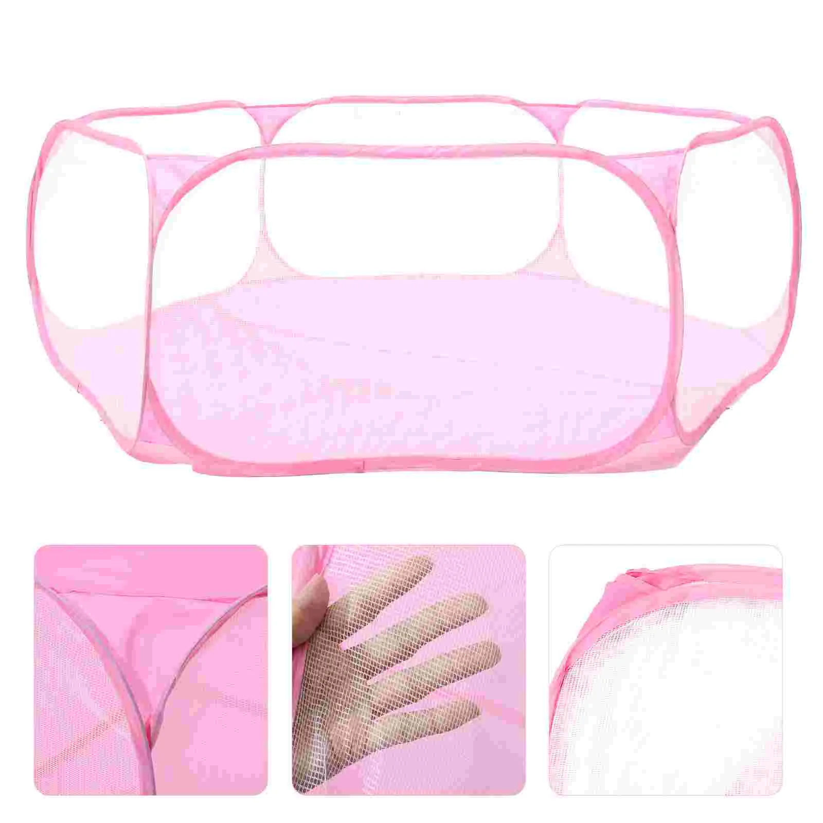 

Pet Fence Playpen Dogs Safety Rat Indoor Portable for Pets Foldable Hexagonal Polyester Bearded Dragon Fencing