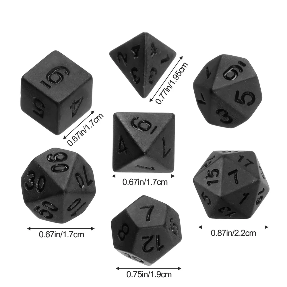 Polyhedral Dices Kit 7 Pcs For DND COC TRPG RPG Board Games Party