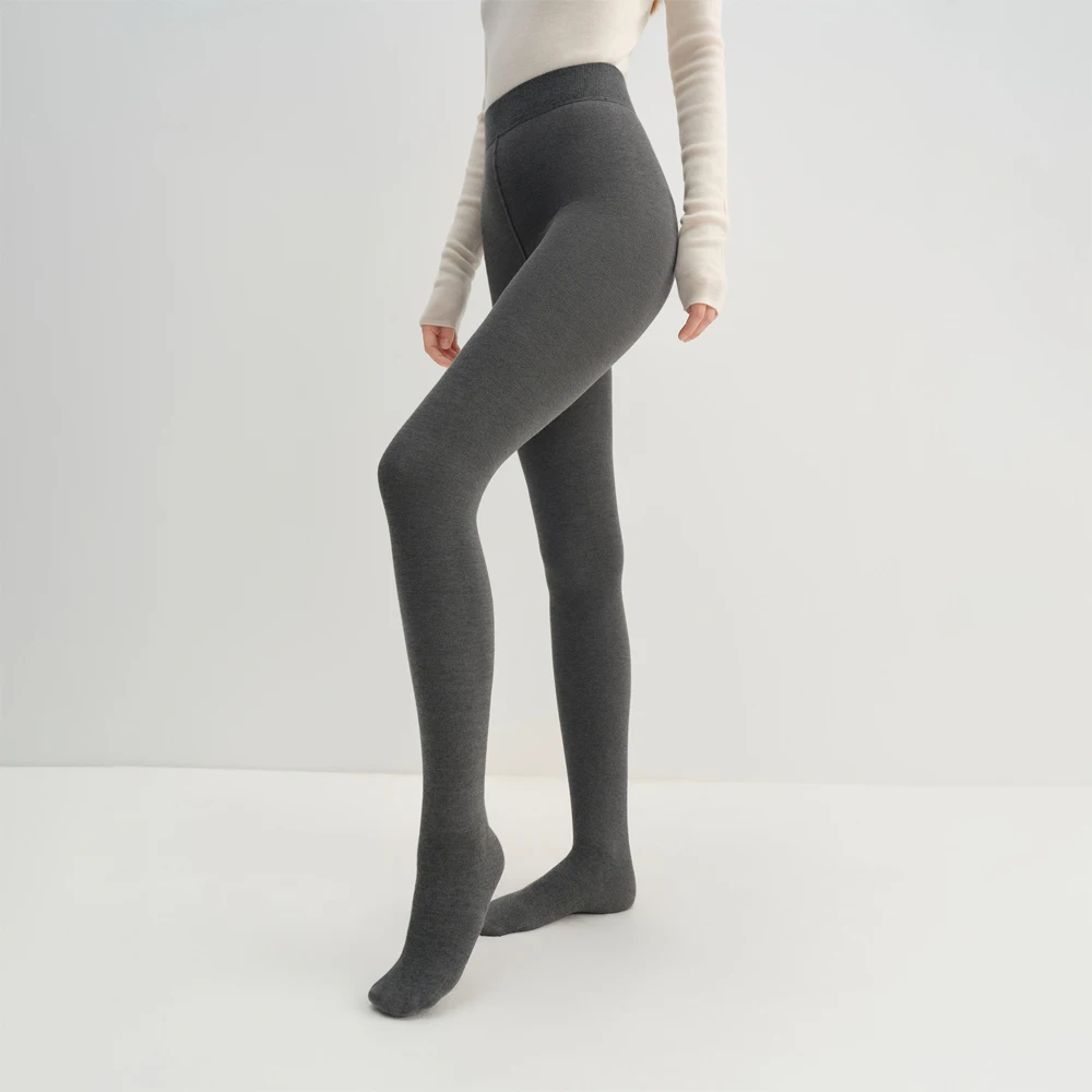 Women's Compression Tights – Slimming Thermal Opaque Mid-Calf Leggings for Winter Comfort