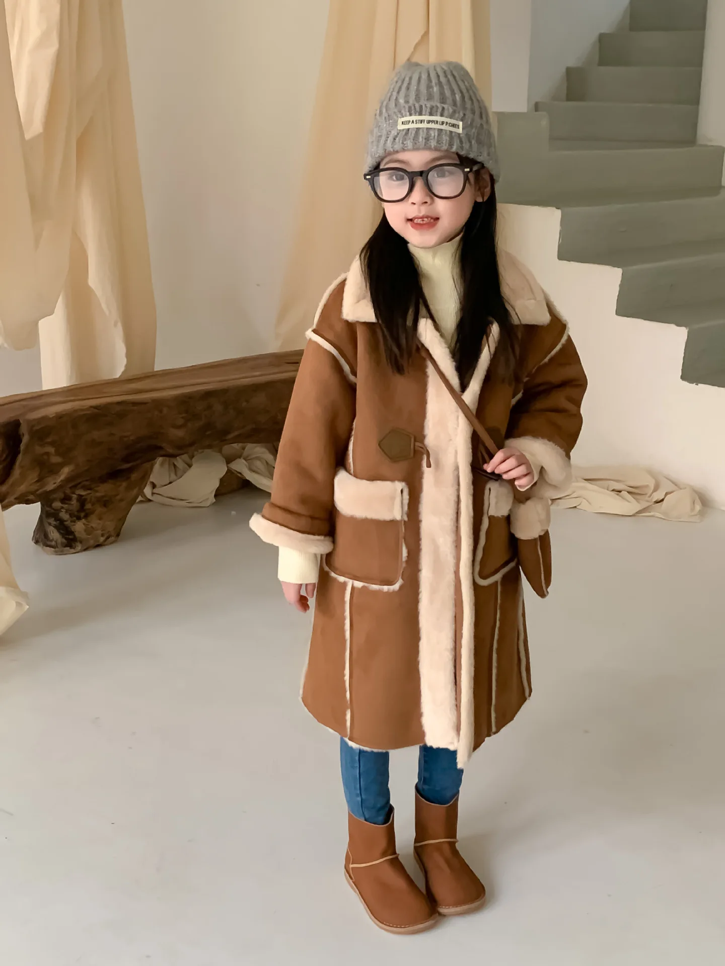Girls Coat New Winter Thickened Long Coat - Uniqwear