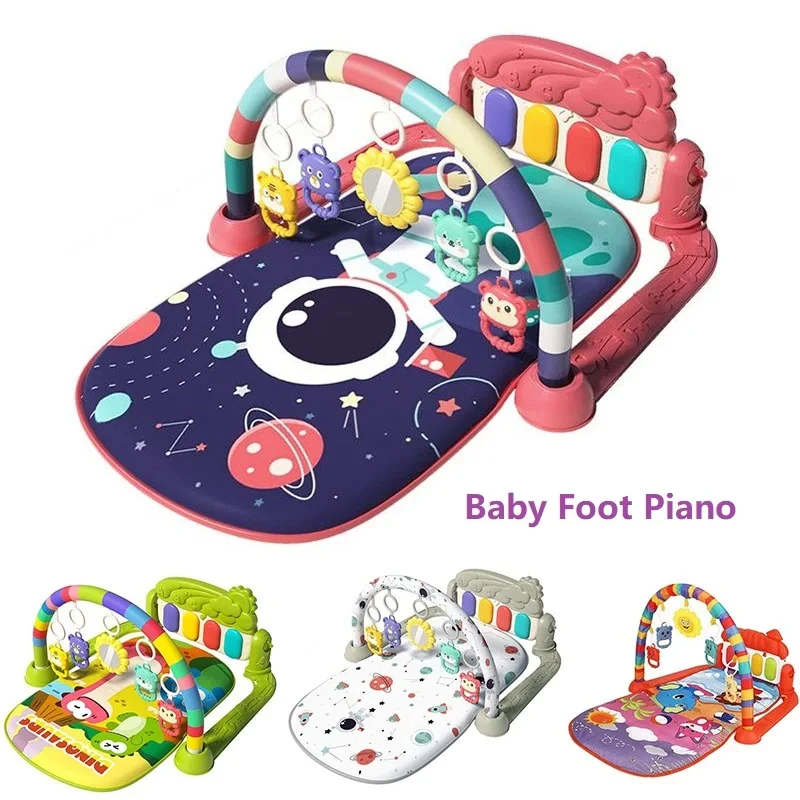 Multifunctional Children Fitness Frame Toys Baby Music Pedal Piano Fitness Frame Puzzle Game Blanket Educational Mat Toy Gift play mat game mat