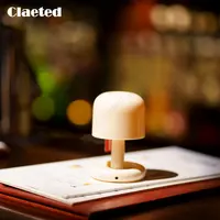Claeted Mini Desktop Sunset Night Lamp Creative USB Rechargeable Mushroom Style Led table lamp for Coffee Bar Home Decor Bedroom 1