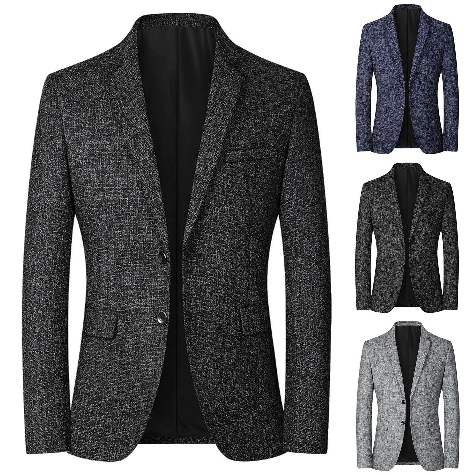 

New Blazers Men Fashion Slim Casual Suits Coats Solid Color Business Suits Jackets Men's Blazers Tops Brand Mens Clothing 2024