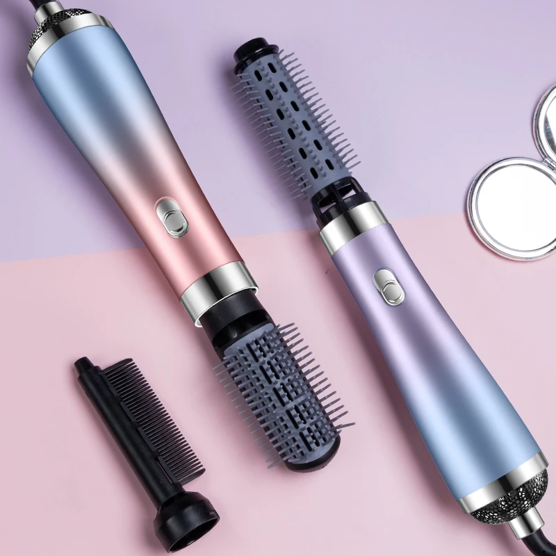 Portable Hair Dryer Comb lonic Hair Straightening Brush Hot Air Curler