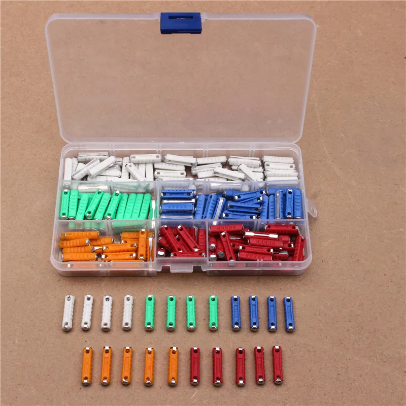 10/200PCS Continental Auto Sicherungen Typ Für Vintage, Klassische Autos Klinge Alten Stil Europäischen Automotive Sicherung Set 5/8/10/16/25AMP 6MM – Detail 24