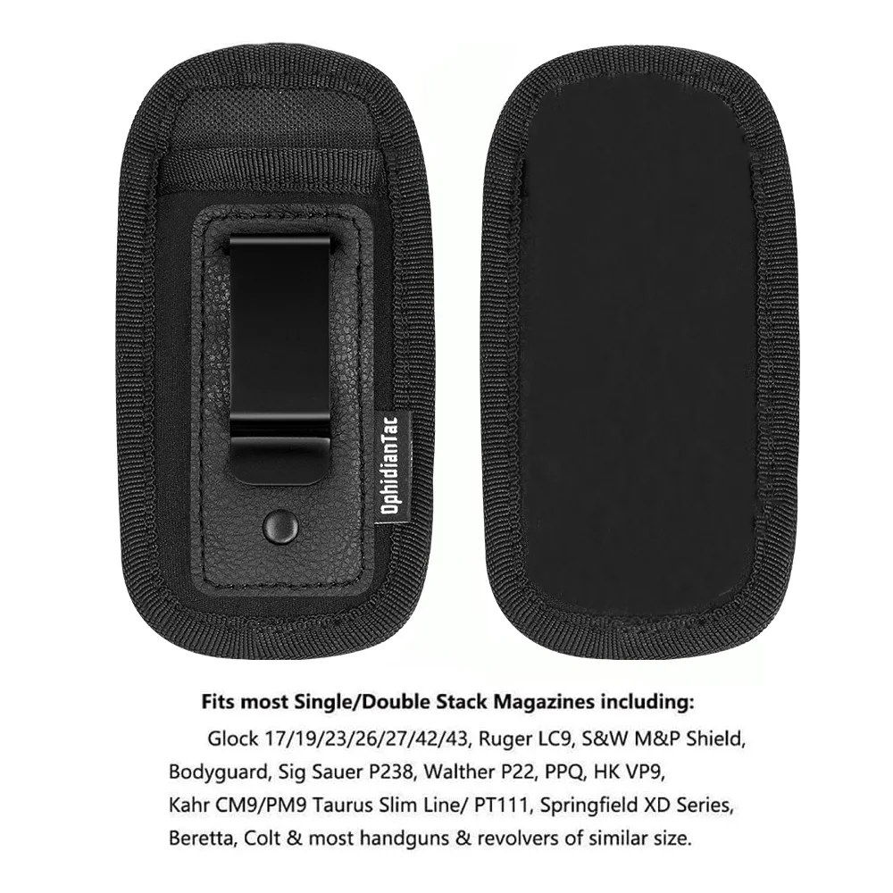 Magazine Pouch Mag Holder Belt Clip ammo Carrier for 9mm .40 Pistol Glock G19 G21 G22 G23 Ruger SR40 XD