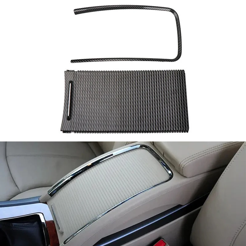 

Car Sliding Shutters Cup Holder Roller Blind Cover Armrest Box Storage Strip Trim Ring For Buick Lacrosse 2009-2012 Carbon Fiber