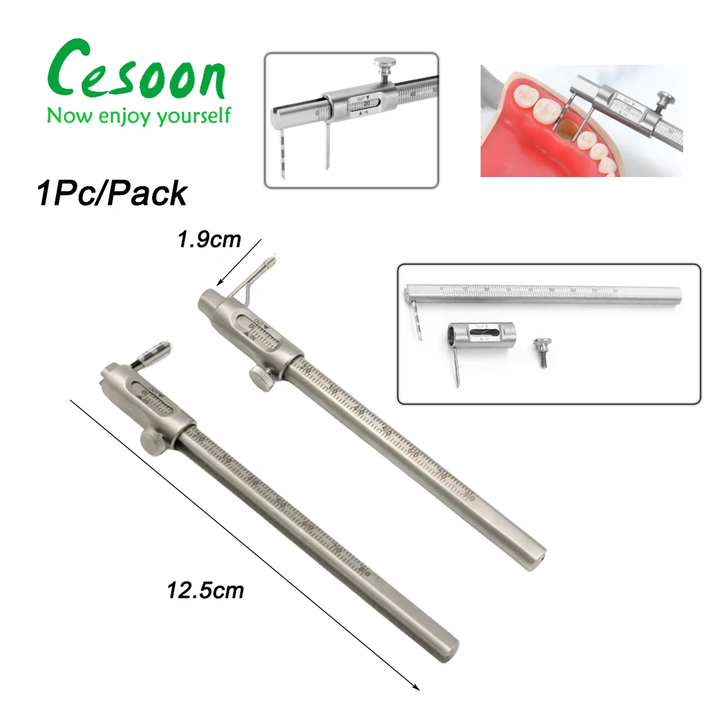 1PCDentalOrthodonticSlidingCaliper080mmImplantMeasuringRuler