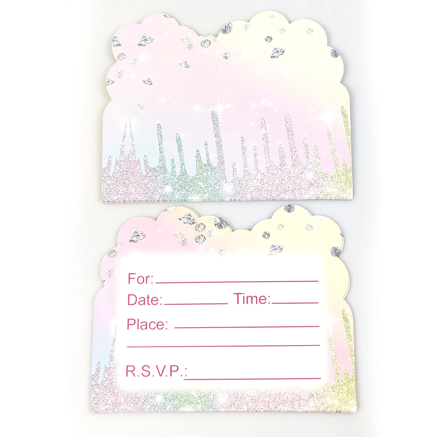 10pcs/pack Stitch Pet Dog Frozen Mermaid Princess Panda Cars Lion King Theme Invitation Cards Decoration Birthday Party Supplies
