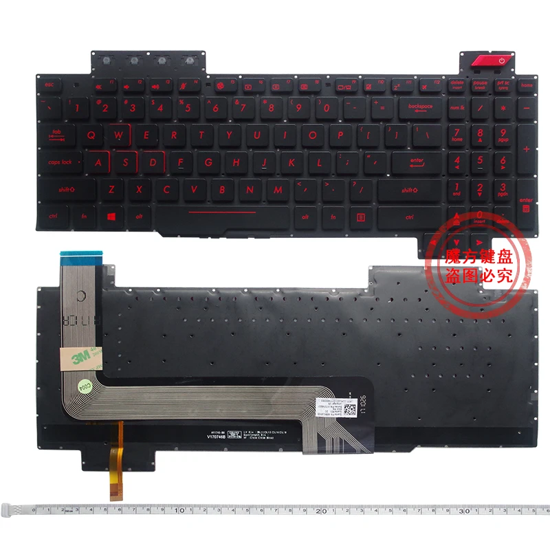 

NEW US English Keyboard For ASUS ROG FX503 FX503V FX63 FX63V FX63VM ZX63V FX503VM FX503VD Red Keyboard Backlit