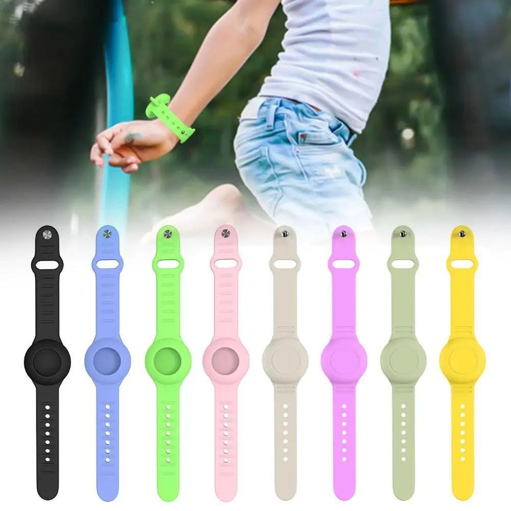 Cinturino Per Orologio Anti-Smarrimento Per Bambini Per Apple Airtag Soft Silicone Tracking Device Custodia Protettiva Per Braccialetto Per Bambini Z5