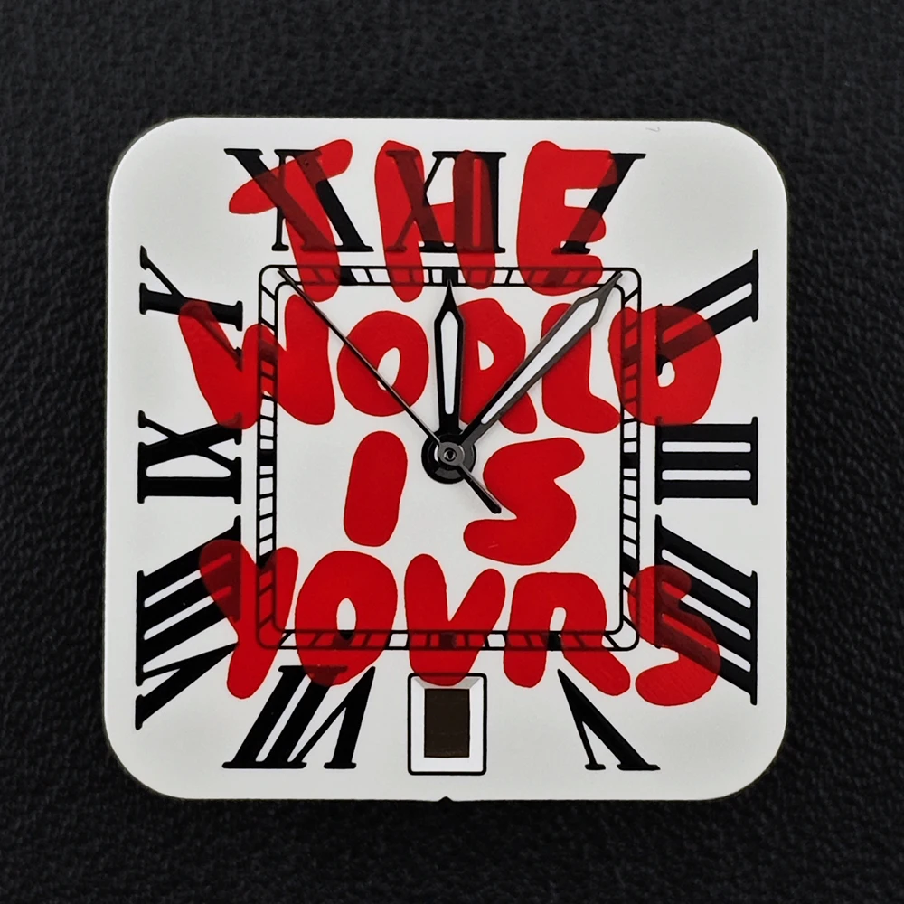 Square Dial 'Time is Money' Customized Watch Face for Premium Watch Accessories