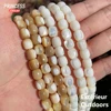 Hot Sell Natural White Coffee Trochus Shell Beads Barrel Shape 6 8mm Horseshoe Shell Beads for Jewelry Making Bracelet 4