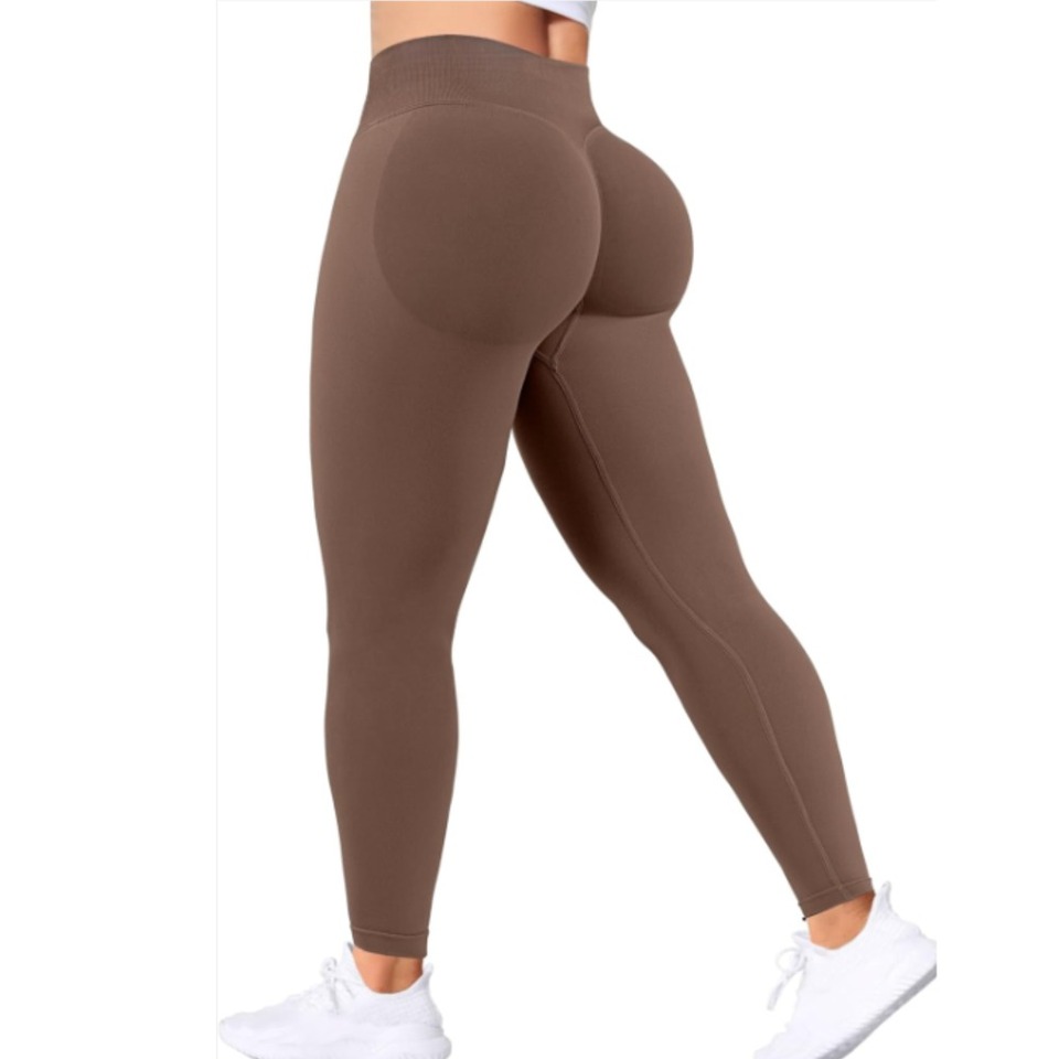 Women Gym Yoga Training Pants Three Leg High Waist Peach Hip Tight Nine Leg Pants Elastic Sports Pants