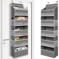 Fabric Over Door Hanging Organizer with Side Pockets Wall Mount Storage for Stuffed Animals - Efficient Door Storage Solution 1