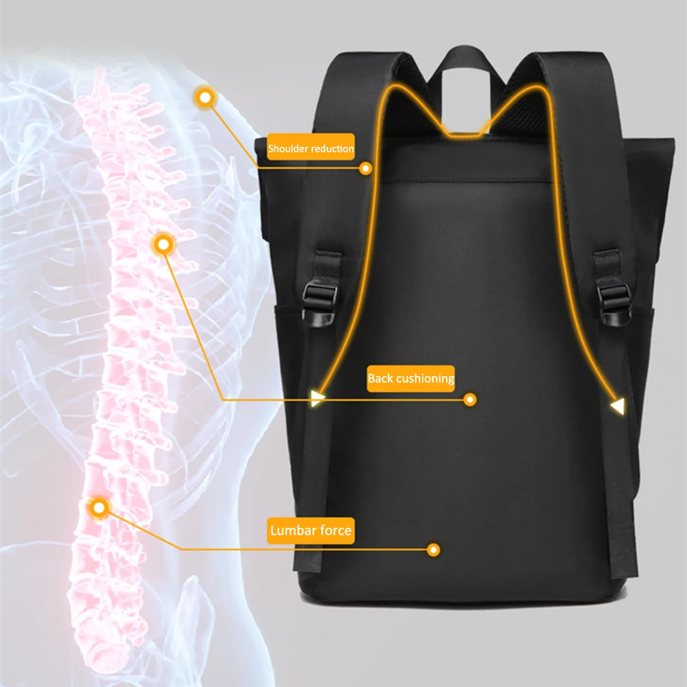 남성 학교 배낭 통기성 방수 노트북 컴퓨터 배낭, 대용량 내마모성 경량, 사무실 여행용