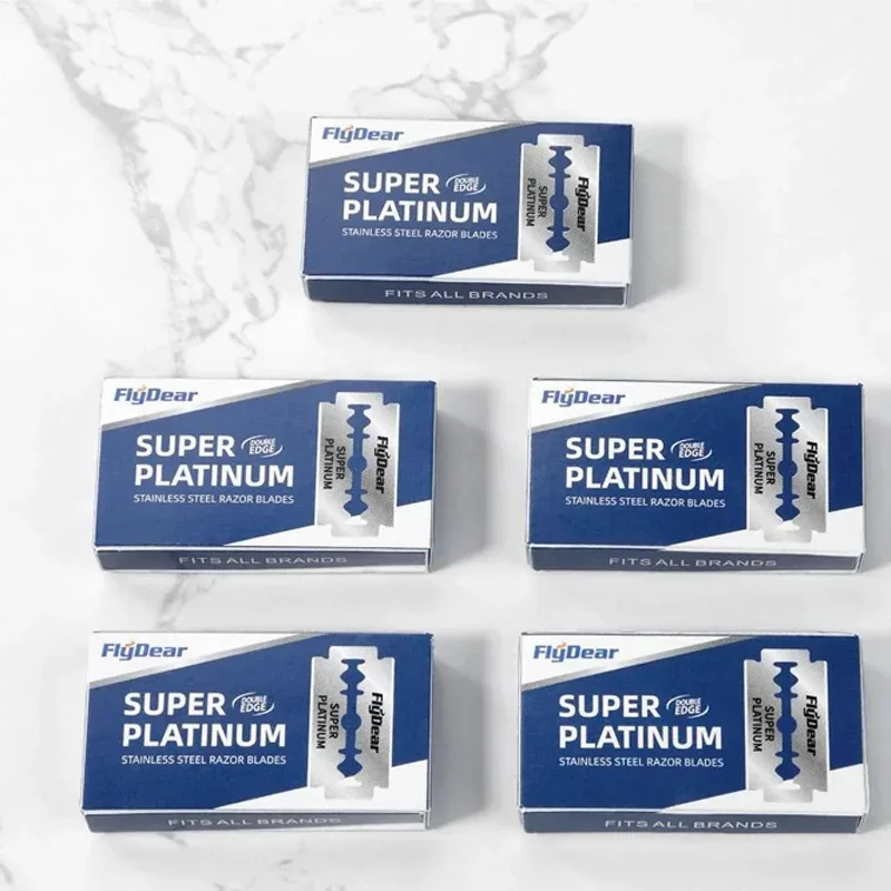 10/60/100Pcs Haircutting Razor Blades, Double-Edged Men'S Safety Razor Blades, Stainless Steel Professional Hairdressing Tools