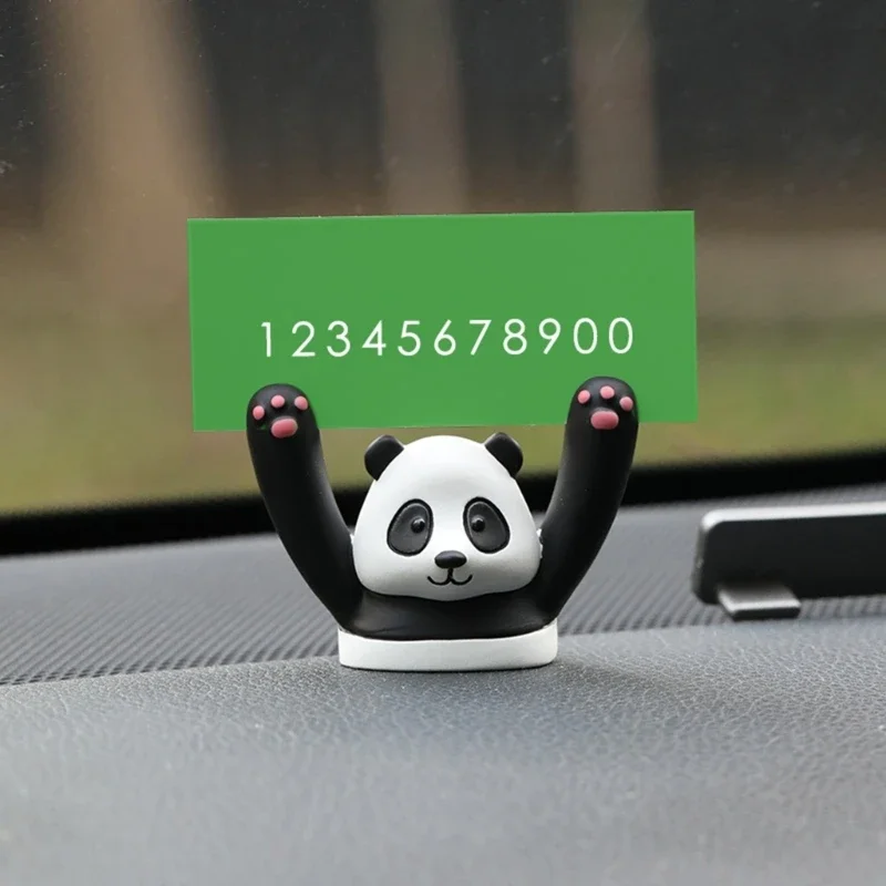 

Panda Ornament Car Interior Decoration Dashboard Decor Cartoon Resin Mini Panda Toy Auto Decorative Accessories