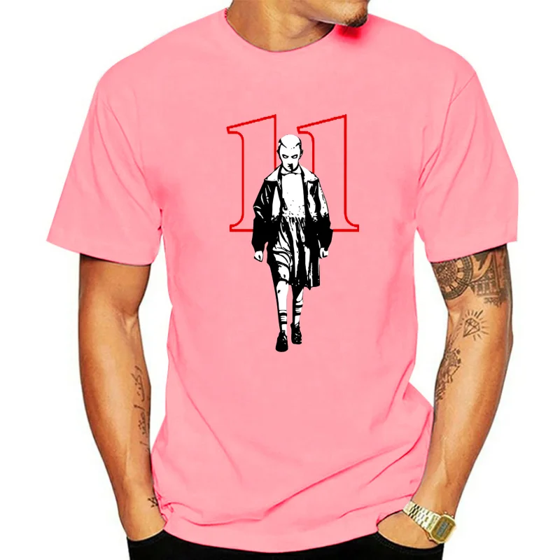 thumbnail image 1 of Stranger Style Pop Culture Things Eleven Cosplay White T-Shirt Size M-3XL, 1 of 5