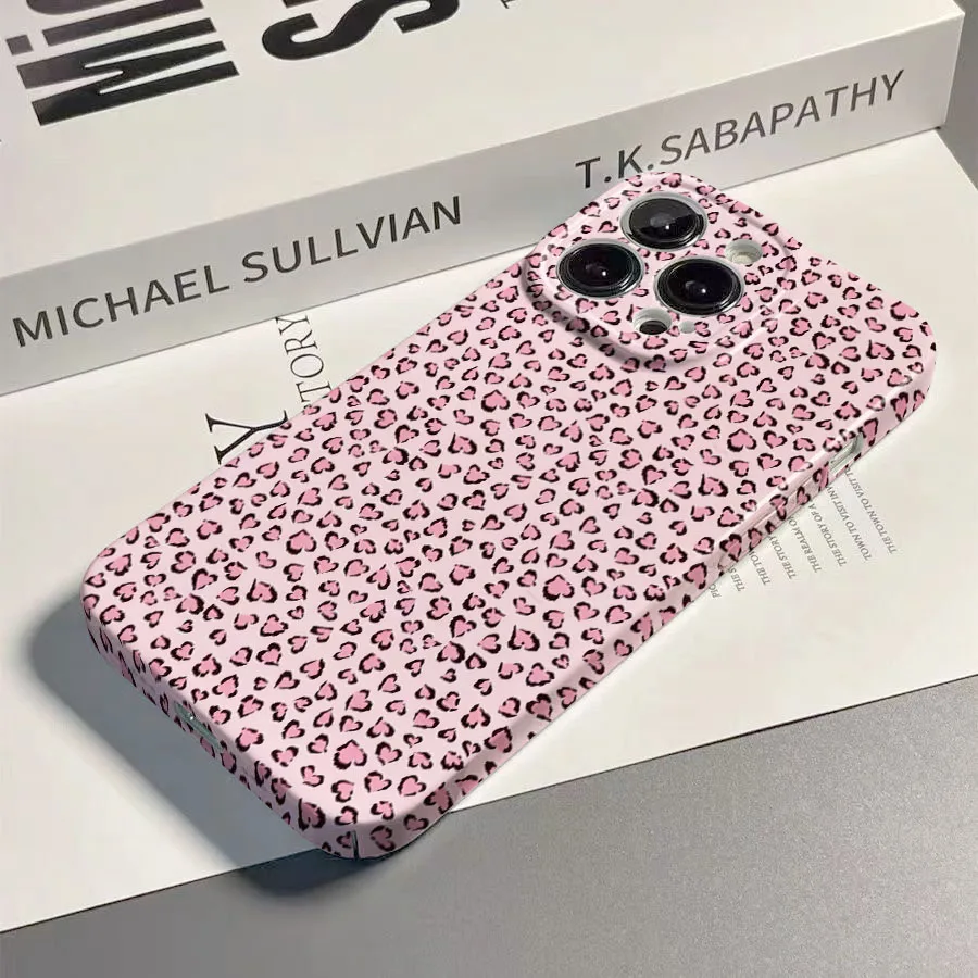Leopard Print Hard Shell Phone Case - Stylish and Durable Protection