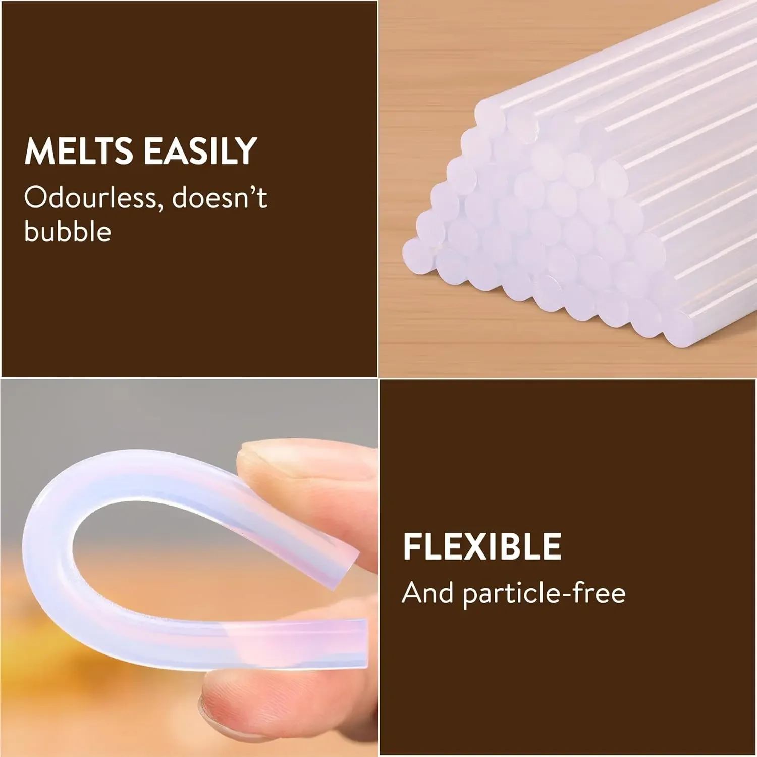 Strong Adhesive Transparent Glue Sticks for DIY Crafts and Repairs (1/50pcs)