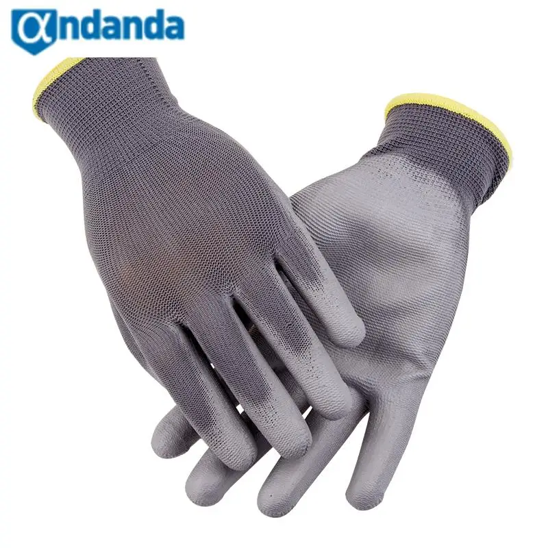 ladies safety boots Andanda Work Gloves Security Protection Industrial Palm Dipped Nitrile Gloves Mechanical Repairing Abrasion Resistance Gloves welding protective clothing