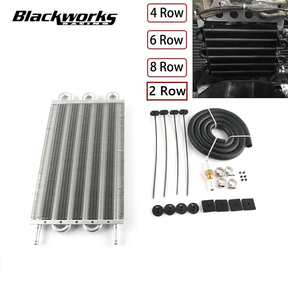 Oil Cooler Kit Aluminum Radiator Aluminum Radiator Kit 2/4 Row 6 Row 8 Aluminum Universal Oil Cooler Kit Oil Radiator Car Auto Transmission Auto-Manual Radiator Converter TOC-1001