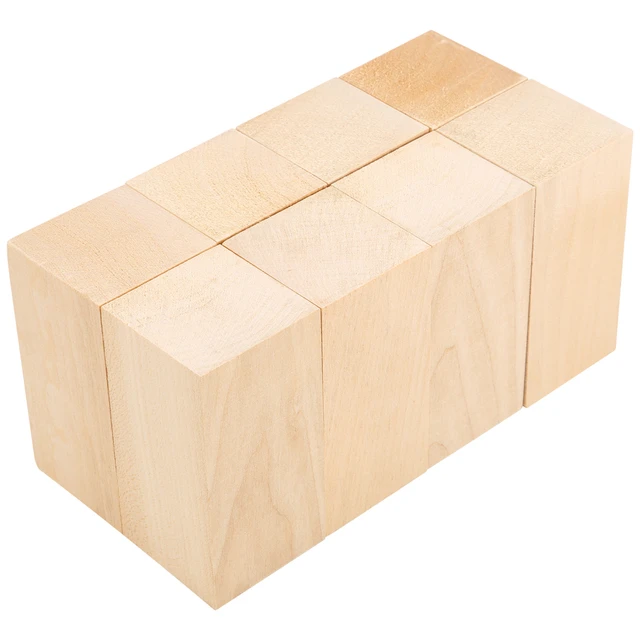 18 Pcs Basswood Carving Blocks - Wood Blocks for Carving ,Cubes Basswood  Blocks